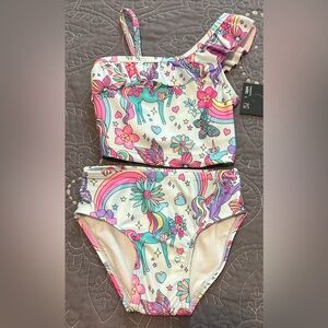 Okie Dokie Toddler Girls Magicorn Land 2 Piece Bikini NWT Size 12M
